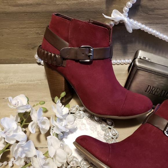 Maroon Ankle Booties | Size 8.5 - Picture 3 of 4